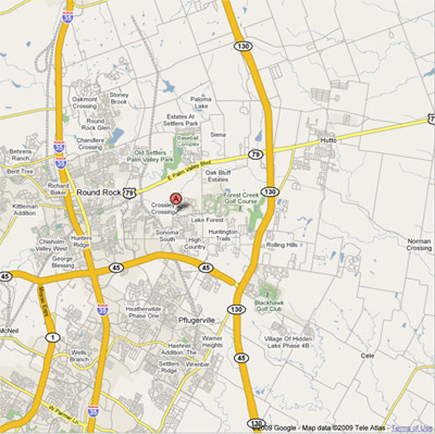 Map of Crossroads Utility Services